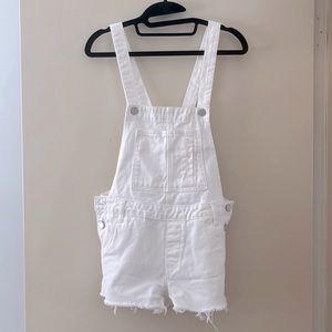 BlankNYC distressed denim shortalls